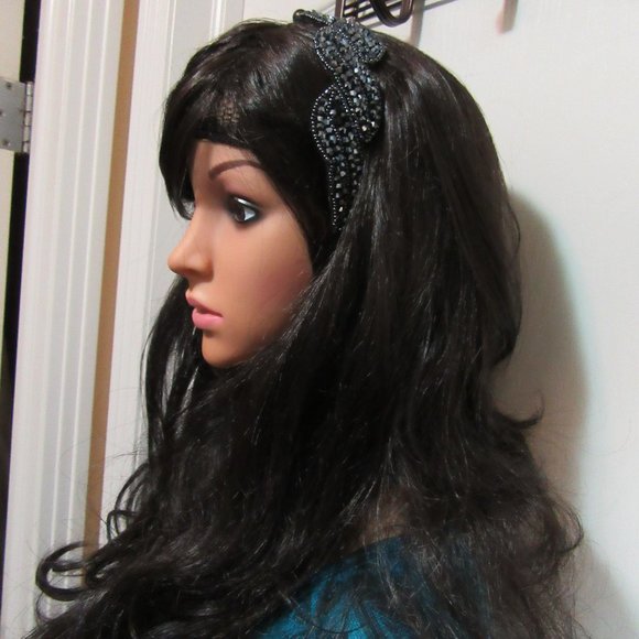 Hair Band Metal with Black color Beads - Picture 1 of 6